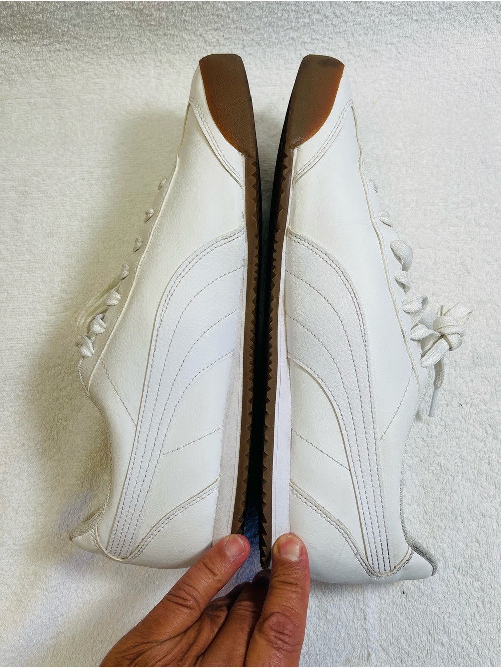 Puma Roma Classic Gum Sneakers White Team Gold Gum Men’s Size 13 - Picture 8 of 10